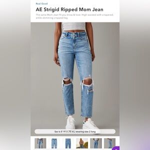 AE Mom jeans sz. 2